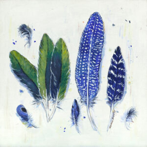 Blue and Green Feathers
